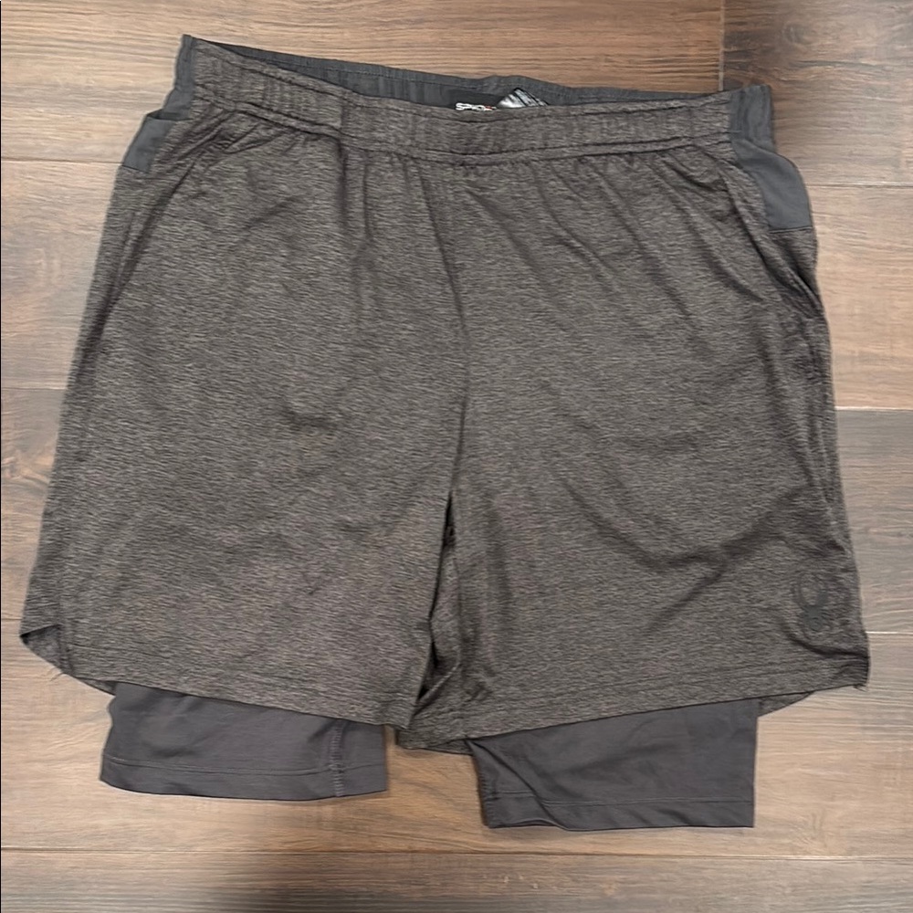 Spyder Gray Athletic 2-in-1 Shorts